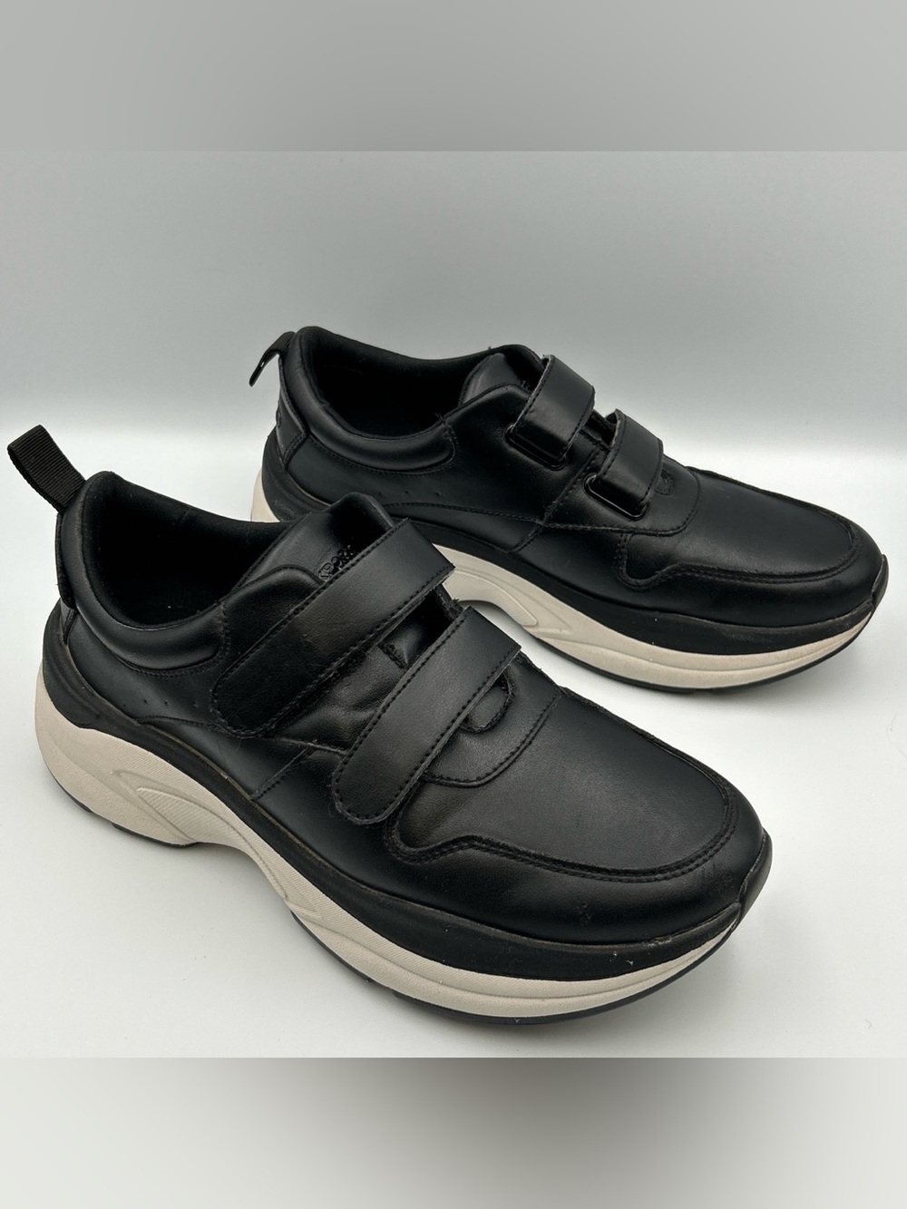 ROCKPORT Prowalker Walking Sneaker Womens 7.5M Black Leather No Tie Tennis Shoes